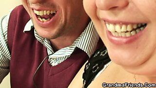 POV movie with busty mature fatty riding cock